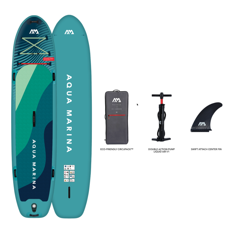 Aqua Marina şişme SUP board, taşıma çantası, pompa ve orta yüzgeç seti