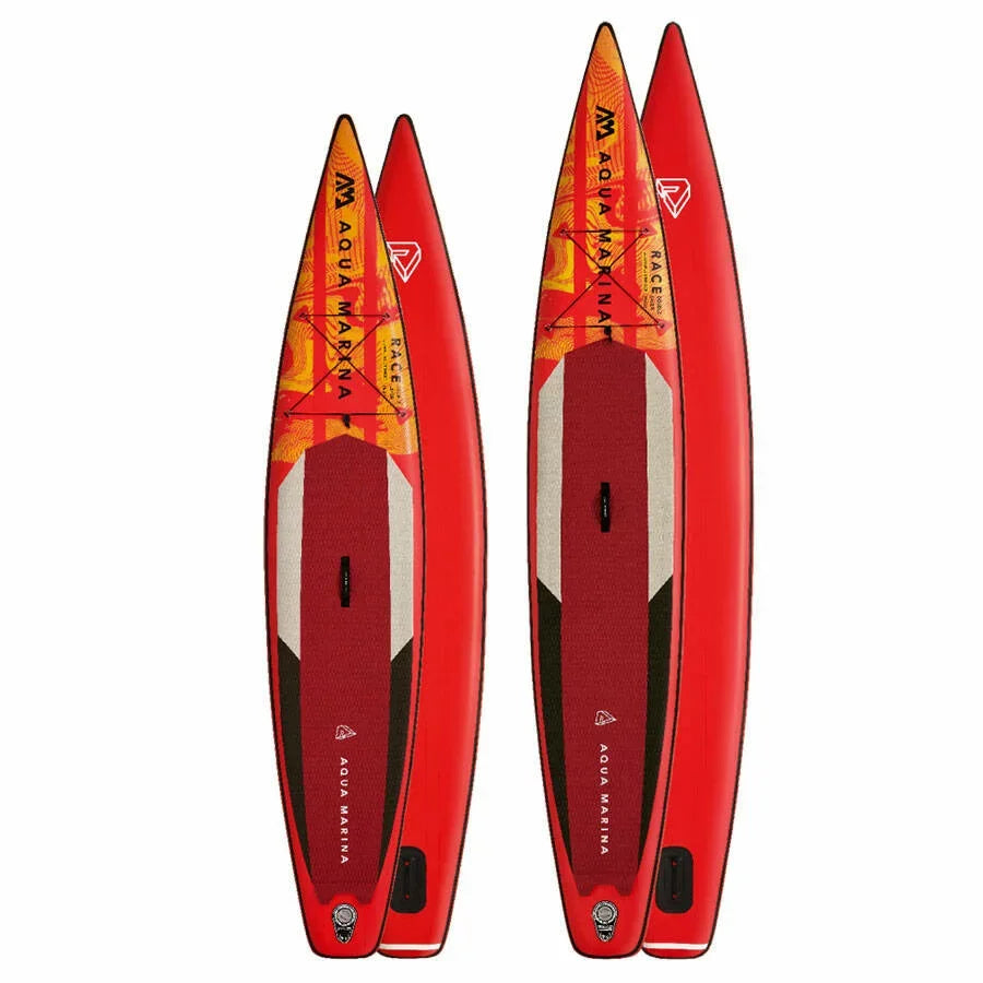 Kırmızı Aqua Marina şişme yarış SUP board, dış mekan su sporları ekipmanı