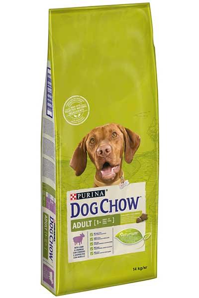 Kuzu etli yetişkin köpek maması, 14 kg, yeşil paket, köpek görselli ambalaj