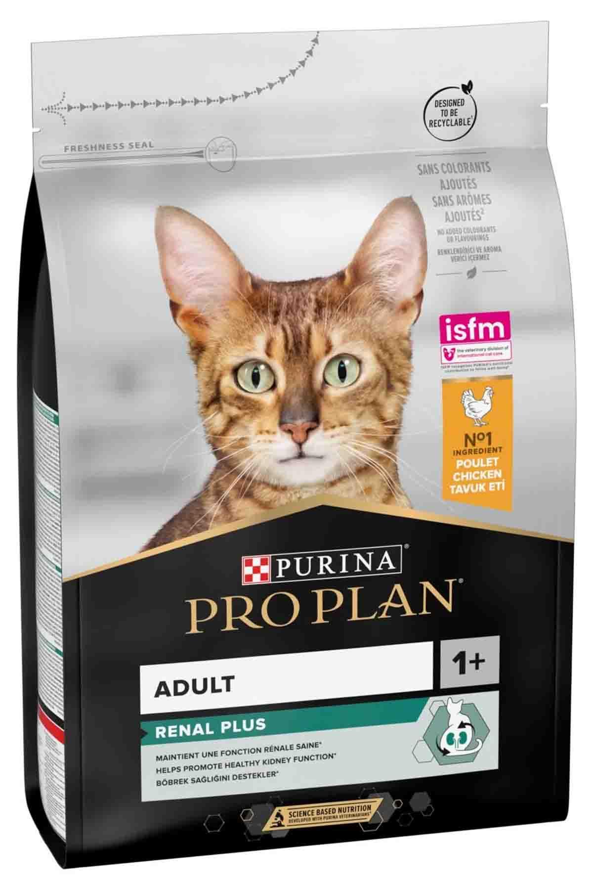 Yetişkin kediler için tavuklu Purina Pro Plan kedi maması paketi, 3 kg kuru mama.