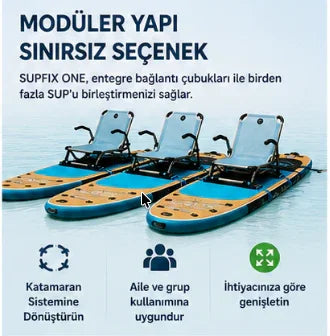 SUP board modüller yapı, sınırsız seçenek, aile ve grup kullanımı için ideal